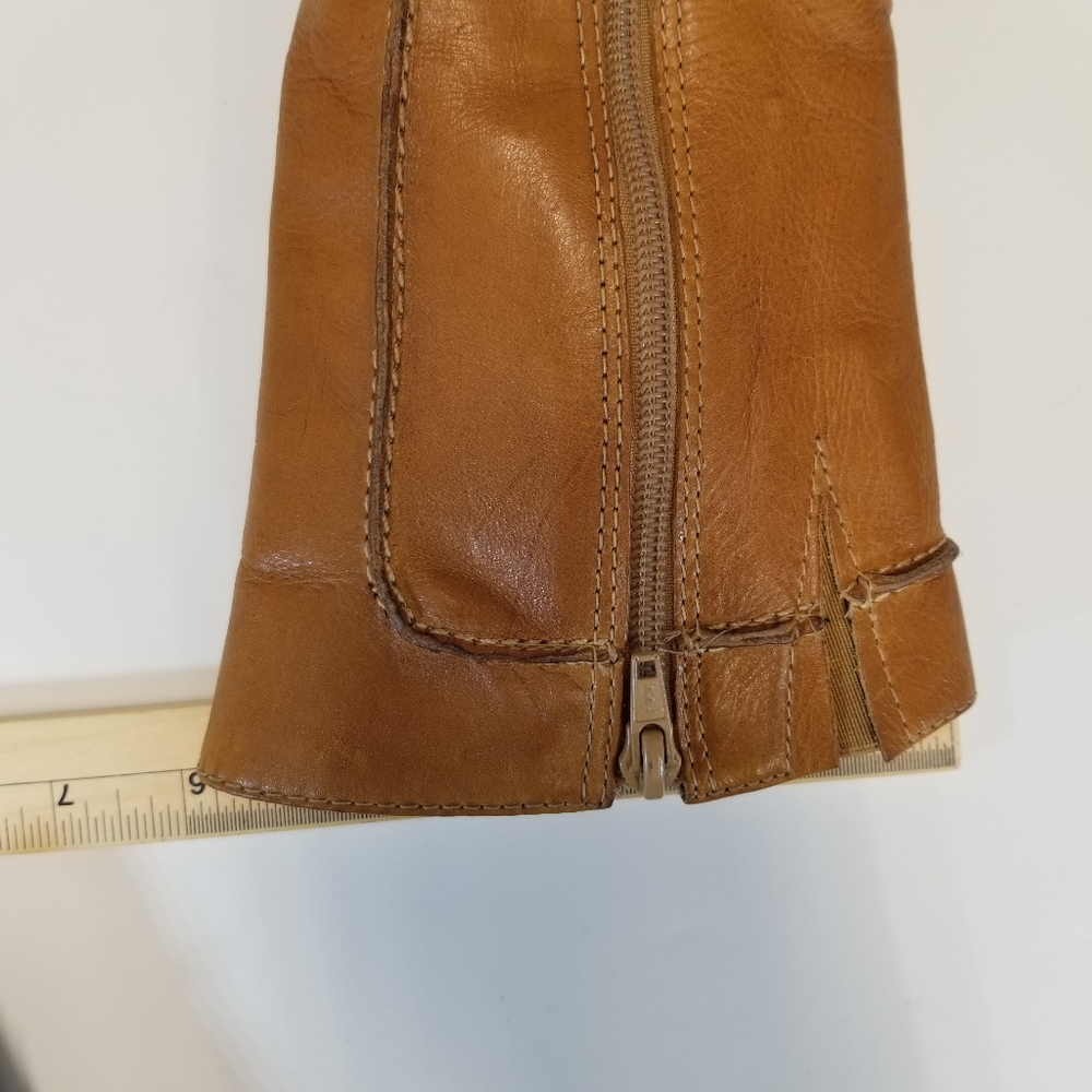Steve Madden Cameo Womans Size 7B Brown Leather Tall Boots Side Zip - Picture 11 of 15